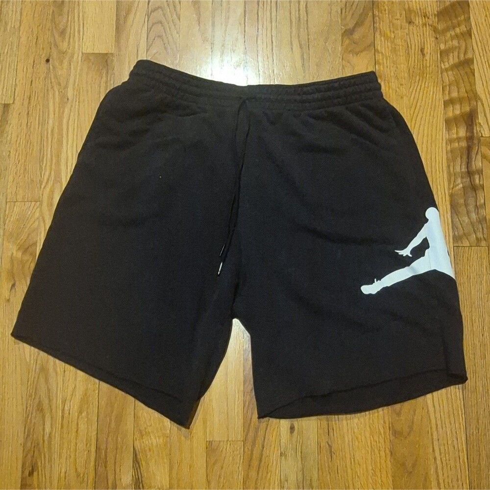 Air Jordan Fleece Shorts Mens 2XL Black Drawstring Jumpman Active Gym Pocket